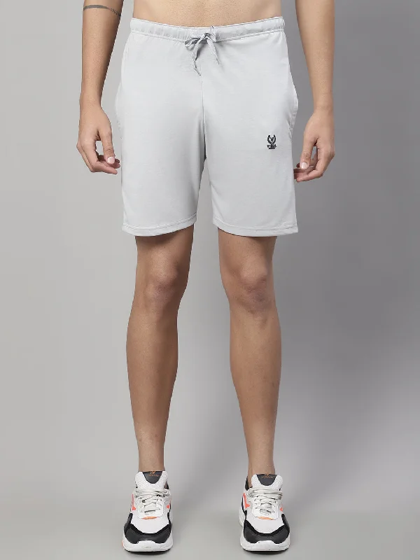 Vimal Jonney Light Grey Regular fit Cotton Shorts for Men