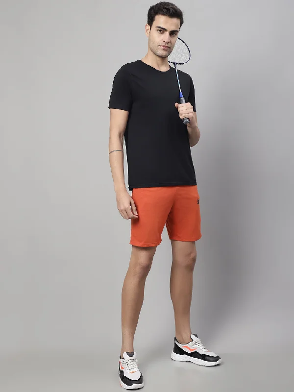 Vimal Jonney Rust Regular fit Cotton Shorts for Men