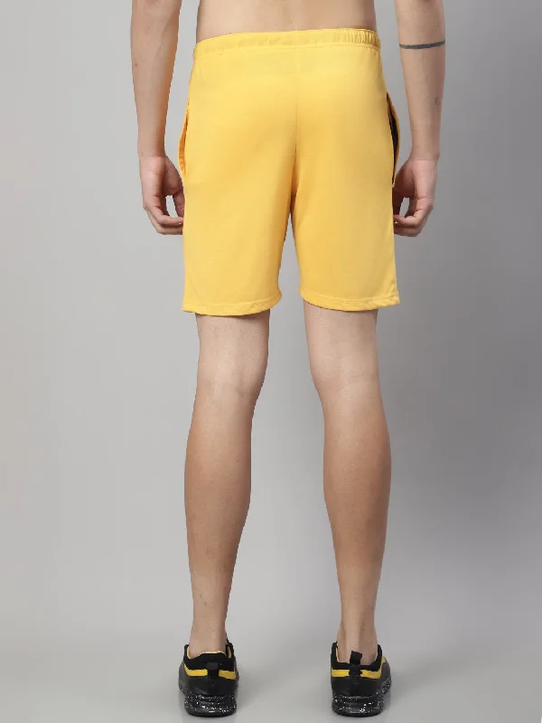 Vimal Jonney Yellow Regular fit Cotton Shorts for Men