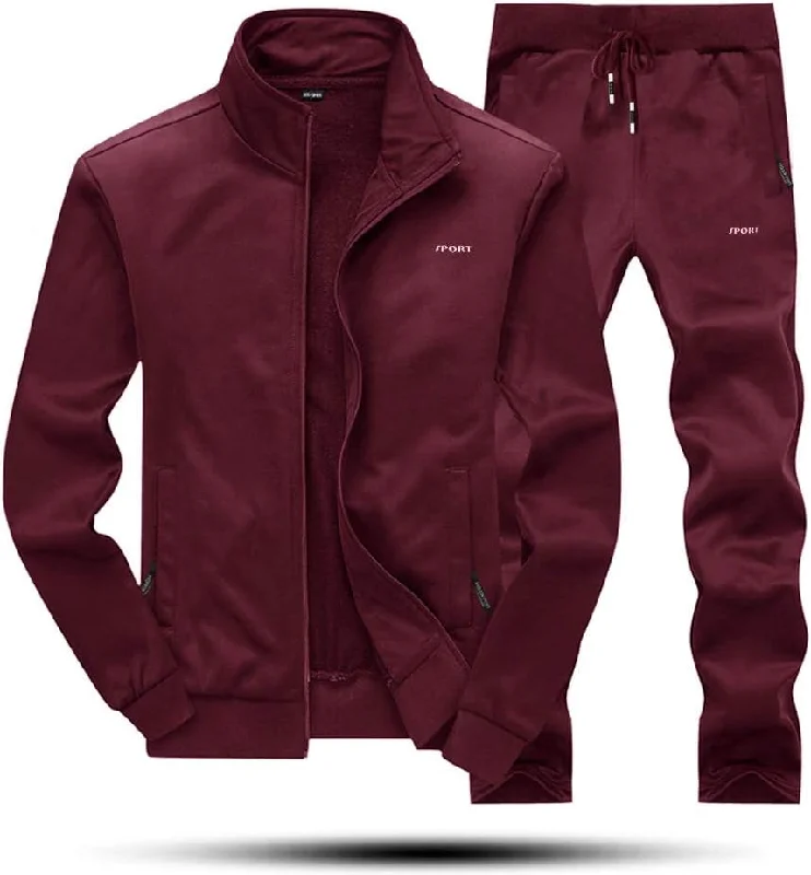 Men'S Tracksuit Set Full Zip Long Sleeve