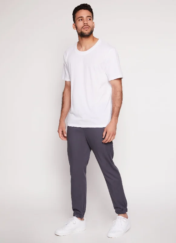 Mens Twill Drawstring Stretch Joggers