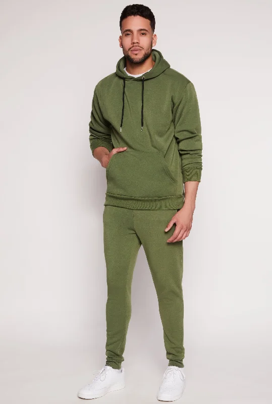 Mens Fleece Lined Zip Drawstring Joggers