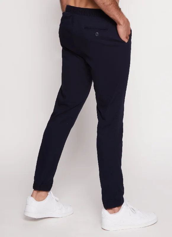 Mens Twill Drawstring Stretch Joggers